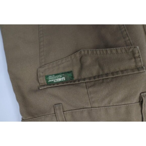 Vintage Gander Mountain Mens 38x32 Faded Canvas Wide Leg Field Brush Pants Brown - Picture 14 of 14